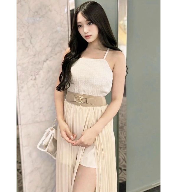 RESEXXY「ツイードレイヤードワンピース」|ワンピース|アイボリー