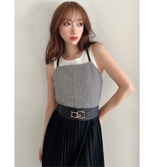 RESEXXY「ツイードレイヤードワンピース」|ワンピース|