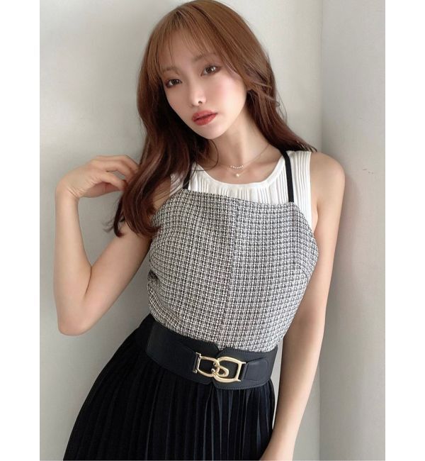 RESEXXY「ツイードレイヤードワンピース」|ワンピース|