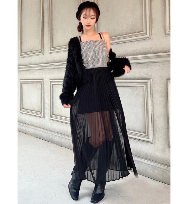 RESEXXY「ツイードレイヤードワンピース」|ワンピース|