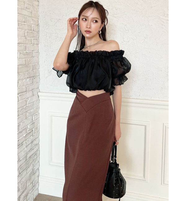 RESEXXY「クロップドオフショルトップス」|シャツ・ブラウス|