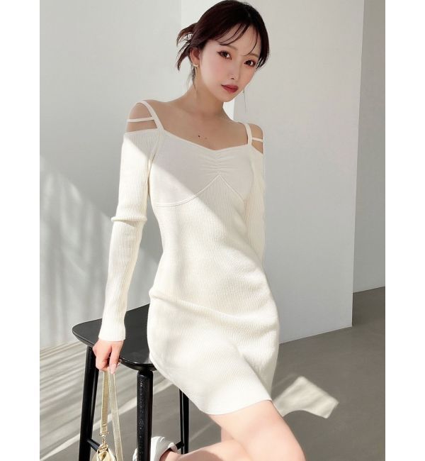 RESEXXY「ナローストラップタイトニットワンピース」|ワンピース|