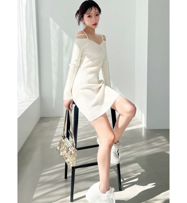 RESEXXY「ナローストラップタイトニットワンピース」|ワンピース|