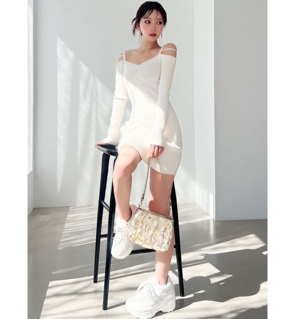 RESEXXY「ナローストラップタイトニットワンピース」|ワンピース|