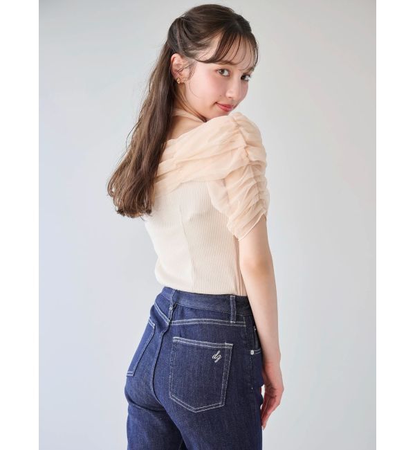 dazzlin「シアーオフショルダートップス」|Tシャツ・カットソー|