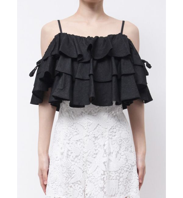 MERCURYDUO「オフショルフリルブラウス」|シャツ・ブラウス|