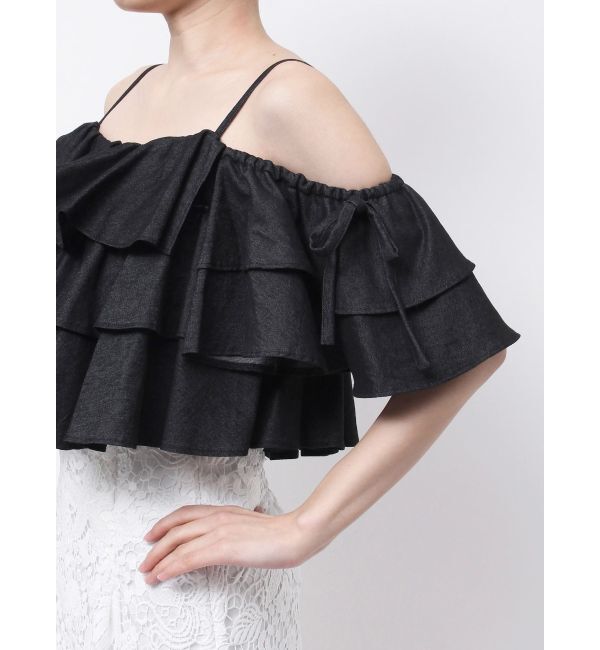MERCURYDUO「オフショルフリルブラウス」|シャツ・ブラウス|