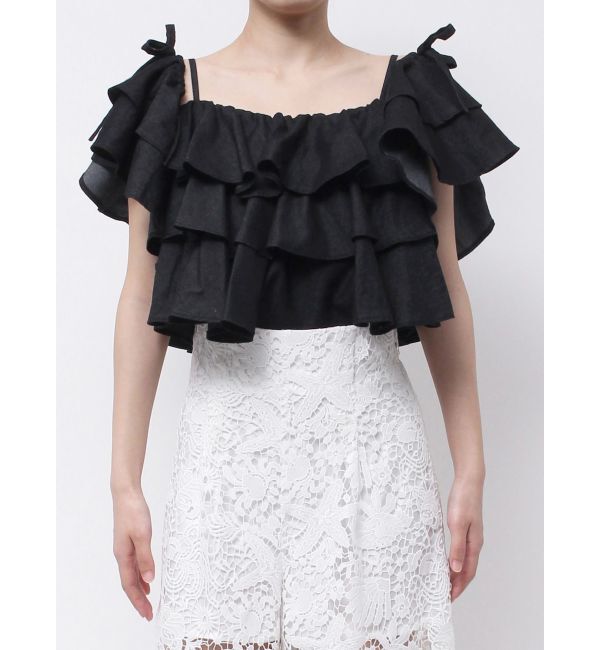 MERCURYDUO「オフショルフリルブラウス」|シャツ・ブラウス|