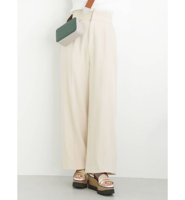 MURUA「ハイウエストベルトワイドパンツ」|その他|アイボリー