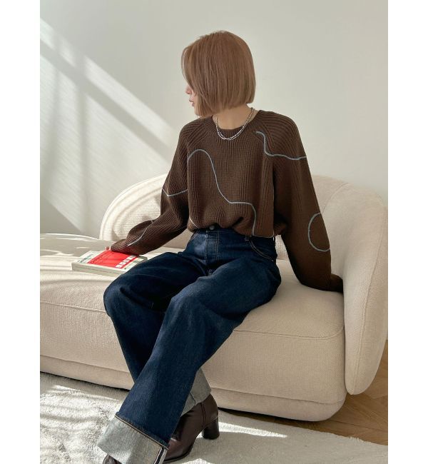 Ungrid「テープデザインルーズニット」|ニット・セーター|