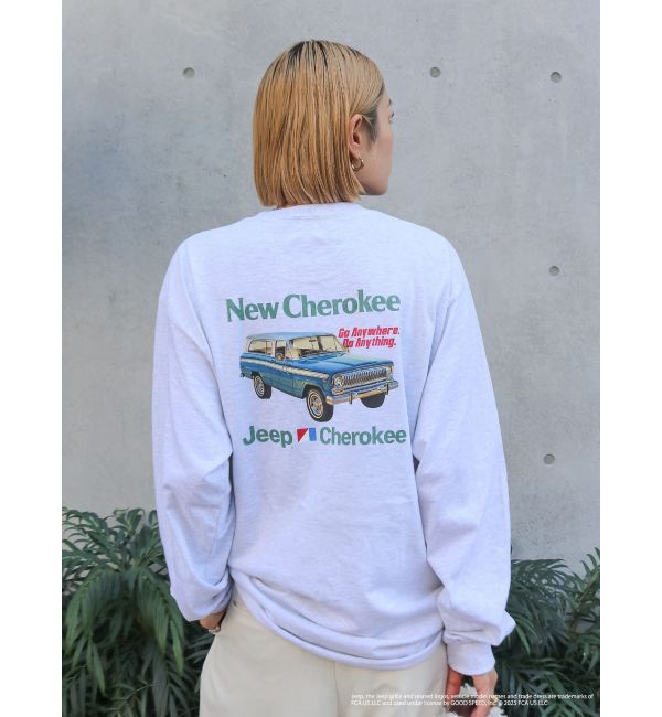 Ungrid「Jeep?ロゴロングスリーブTee」|Tシャツ・カットソー|ライトグレー