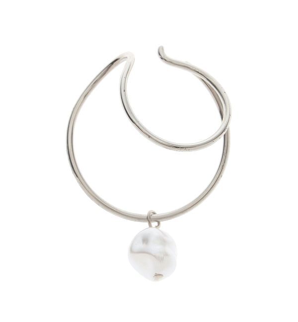 LAGUNAMOON「カーブフォルムパールイヤーカフ」|イヤーカフ|シルバー