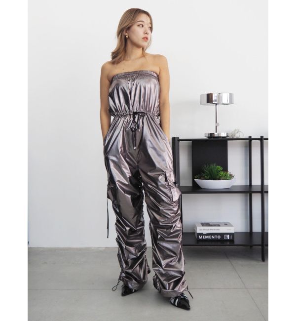 EVRIS「ボリュームギャザーベアオールインワン」|オールインワン|シルバー