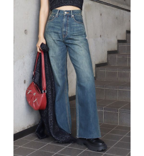 EVRIS「シンプルワイドデニムパンツ」|デニム|