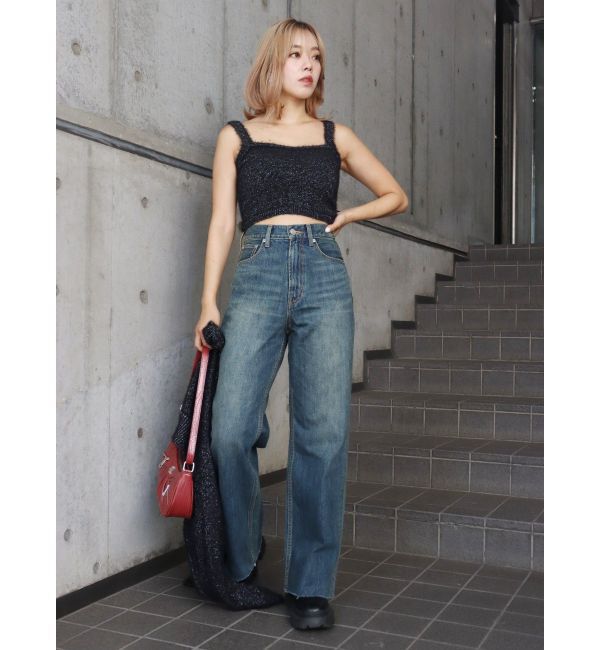 EVRIS「シンプルワイドデニムパンツ」|デニム|