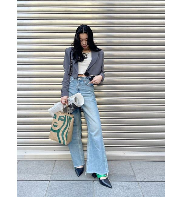 EVRIS「シンプルワイドデニムパンツ」|デニム|