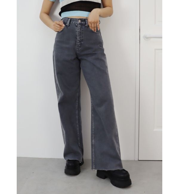 EVRIS「シンプルワイドデニムパンツ」|デニム|