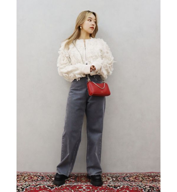 EVRIS「シンプルワイドデニムパンツ」|デニム|