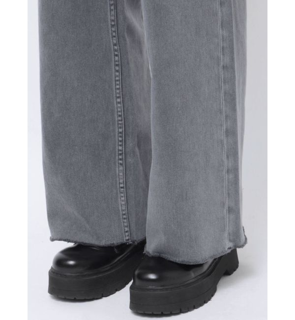 EVRIS「シンプルワイドデニムパンツ」|デニム|
