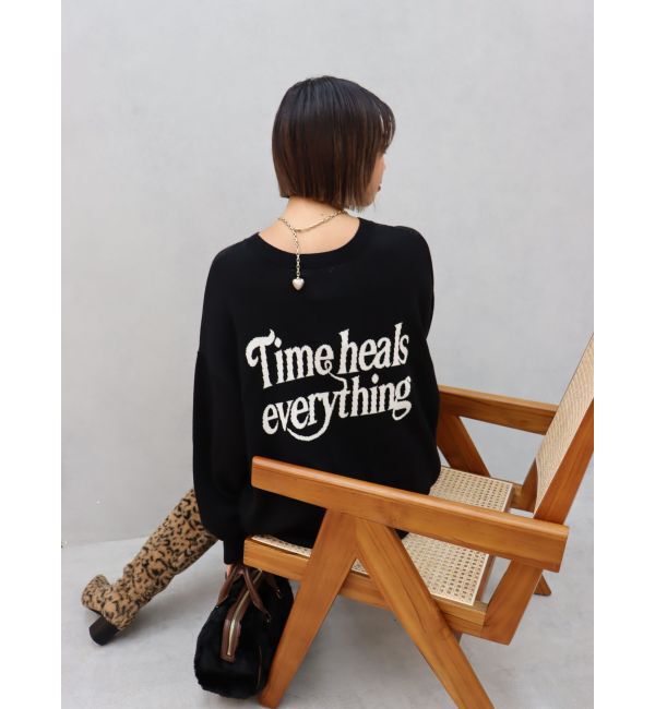 EVRIS「バックロゴオーバーサイズニットトップス」|ニット・セーター|