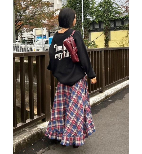 EVRIS「バックロゴオーバーサイズニットトップス」|ニット・セーター|