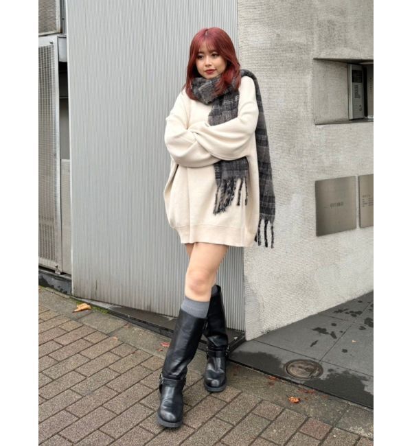 EVRIS「バックロゴオーバーサイズニットトップス」|ニット・セーター|