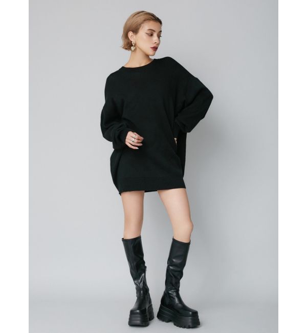 EVRIS「バックロゴオーバーサイズニットトップス」|ニット・セーター|