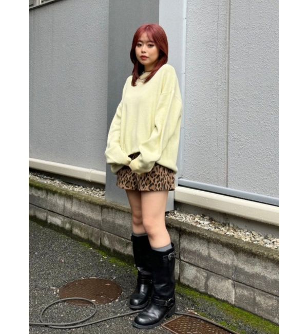 EVRIS「バックロゴオーバーサイズニットトップス」|ニット・セーター|