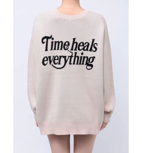 EVRIS「バックロゴオーバーサイズニットトップス」|ニット・セーター|