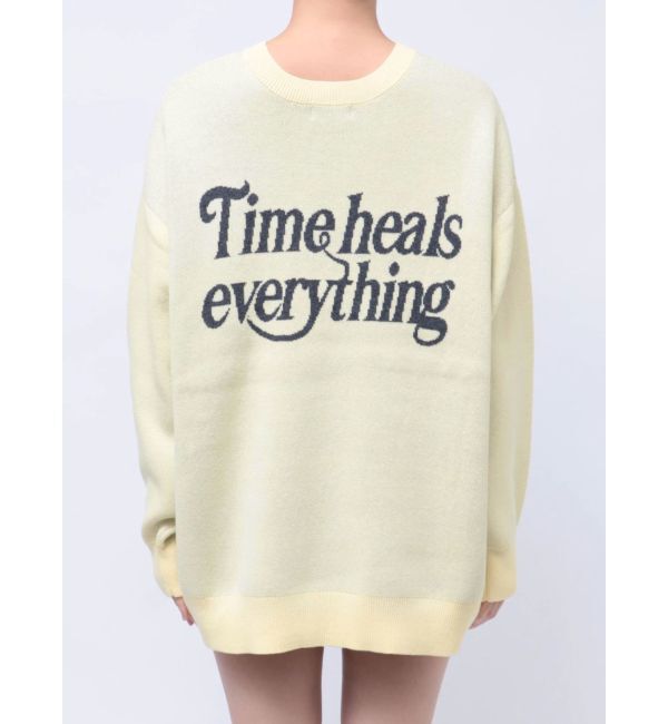 EVRIS「バックロゴオーバーサイズニットトップス」|ニット・セーター|