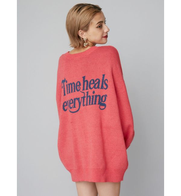 EVRIS「バックロゴオーバーサイズニットトップス」|ニット・セーター|