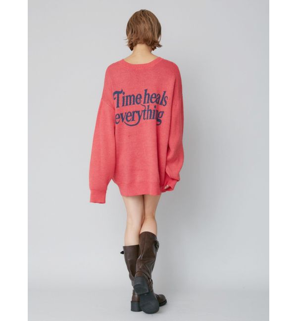 EVRIS「バックロゴオーバーサイズニットトップス」|ニット・セーター|