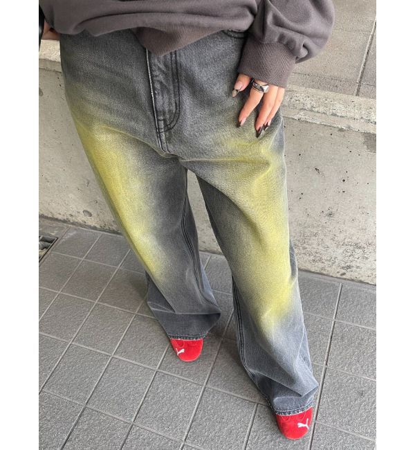 EVRIS「カラールーズワイドデニムパンツ」|デニム|