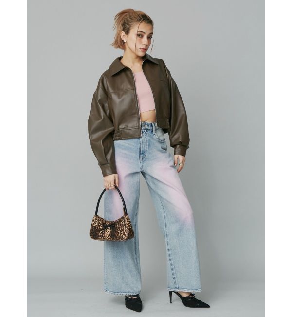 EVRIS「カラールーズワイドデニムパンツ」|デニム|