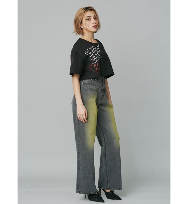 EVRIS「カラールーズワイドデニムパンツ」|デニム|