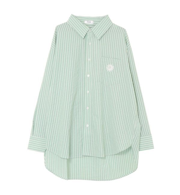 EVRIS「SUNNYモチーフストライプオーバーサイズシャツ」|シャツ・ブラウス|