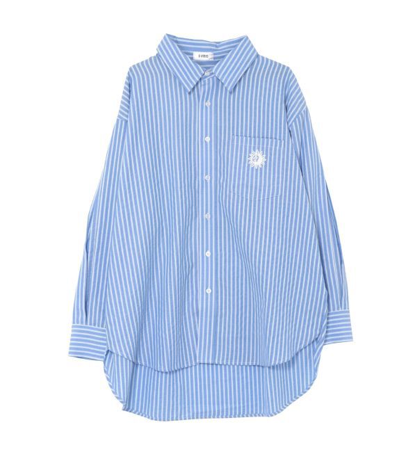 EVRIS「SUNNYモチーフストライプオーバーサイズシャツ」|シャツ・ブラウス|