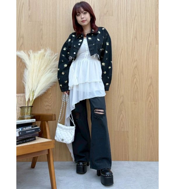 EVRIS「グラフィックワイドパンツ」|その他|