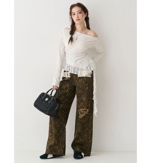 EVRIS「グラフィックワイドパンツ」|その他|