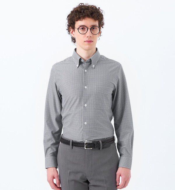 MACKINTOSH PHILOSOPHY「トロッター シャツ スクエアボタンダウン トリコットバリエーション」|シャツ・ブラウス|ブラックチェック