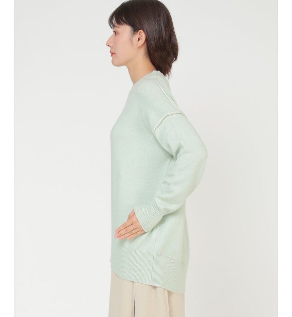 ikka「アンゴラ混モチモチ配色プルオーバー」|プルオーバー|