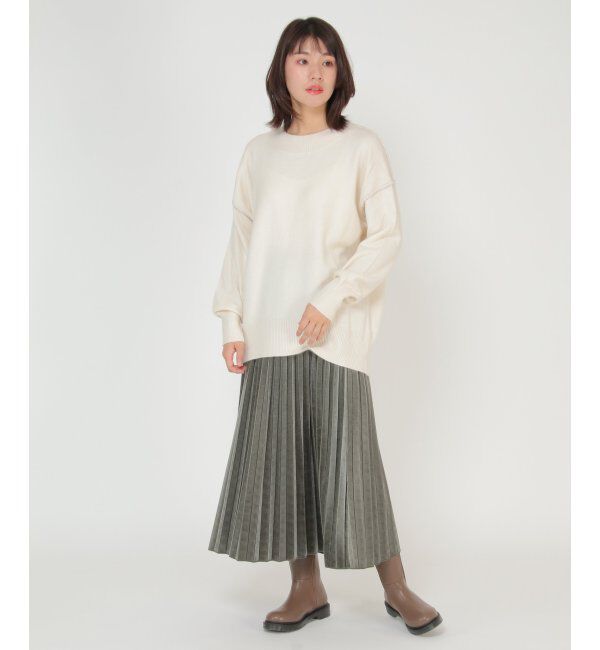 ikka「アンゴラ混モチモチ配色プルオーバー」|プルオーバー|