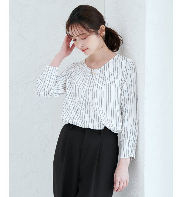 IKKA LOUNGE「バーチャーム付きブラウス」|シャツ・ブラウス|
