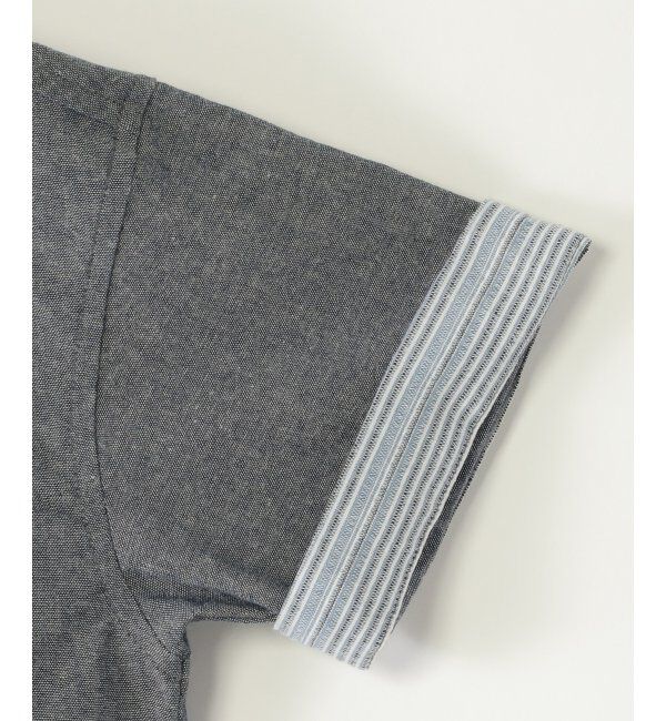 ikka kids「【親子おそろい】シャンブレー5分袖シャツ（120~160cm）」|シャツ・ブラウス|