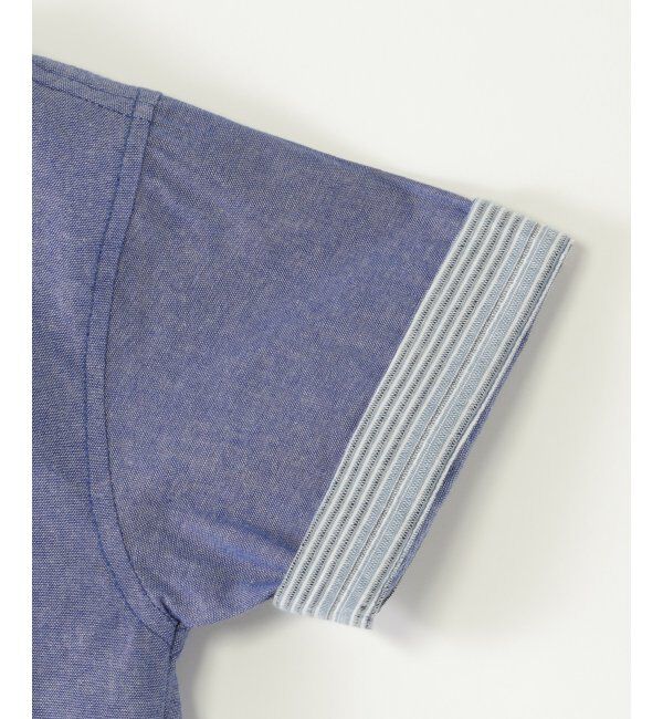 ikka kids「【親子おそろい】シャンブレー5分袖シャツ（120~160cm）」|シャツ・ブラウス|