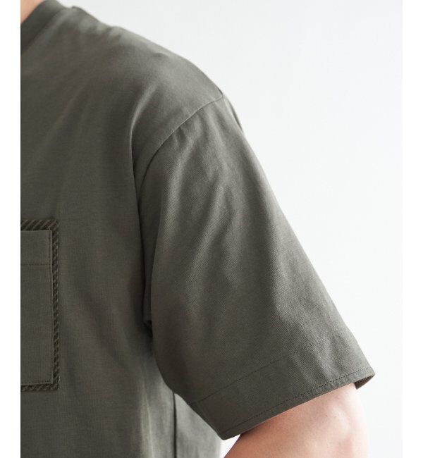 ikka「ストライプMIXポケットTシャツ」|Tシャツ・カットソー|