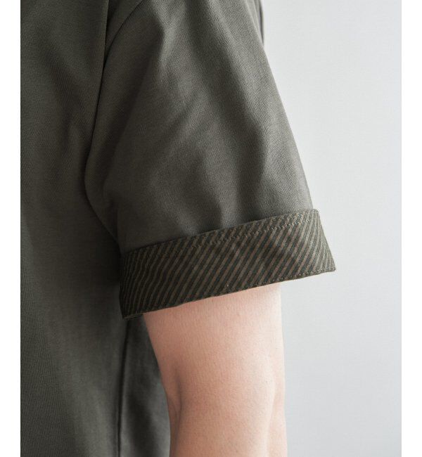 ikka「ストライプMIXポケットTシャツ」|Tシャツ・カットソー|