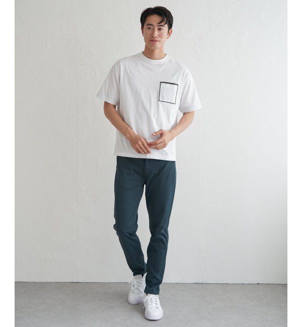 ikka「ストライプMIXポケットTシャツ」|Tシャツ・カットソー|