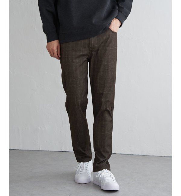 ikka「GOKU楽パンツ EASY STRETCHチェック5P」|その他|ブラウン
