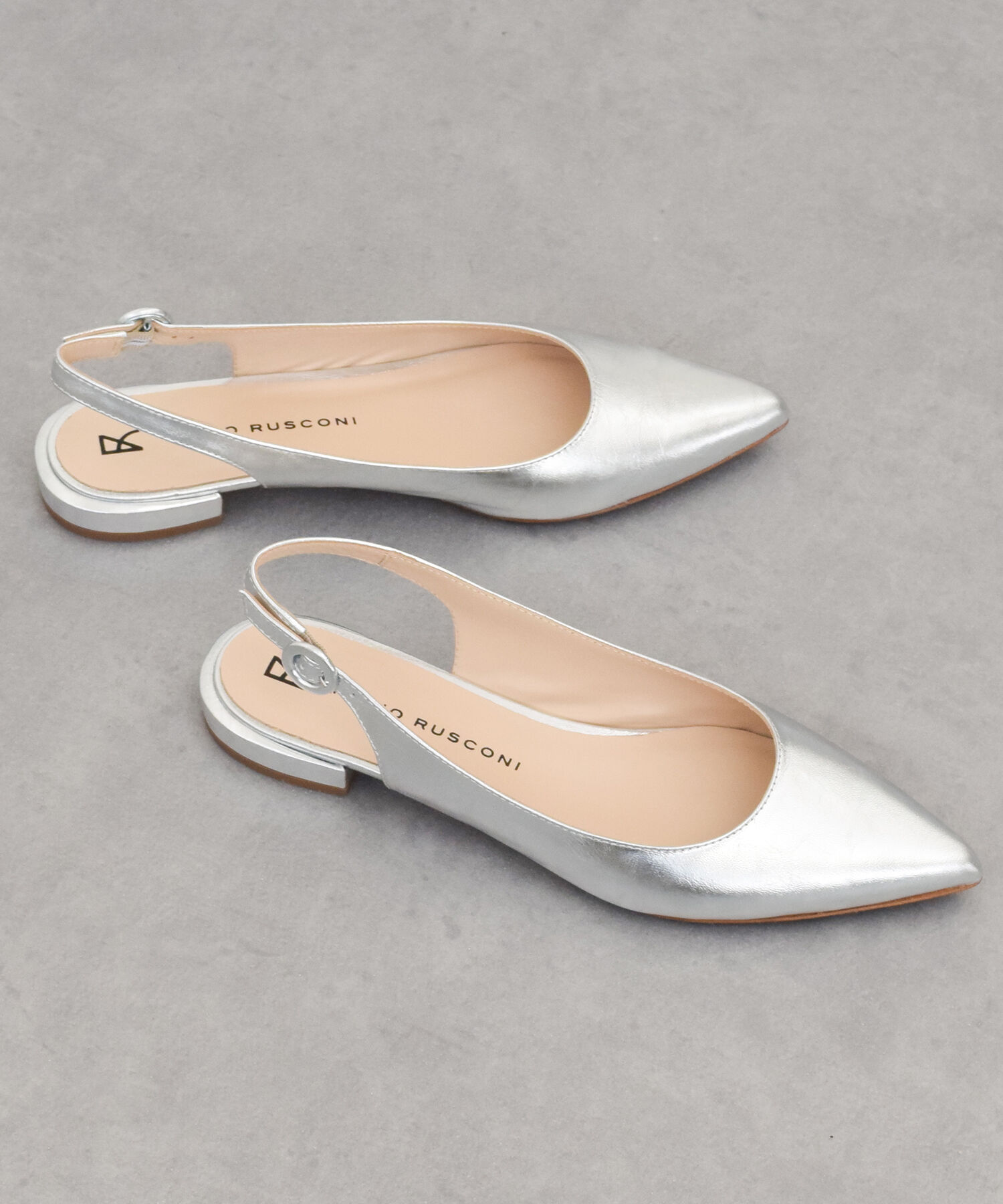 FABIO RUSCONI 「【FABIO RUSCONI】ポインテッドトウベーシックバックバンド(F51318)」|パンプス|SV